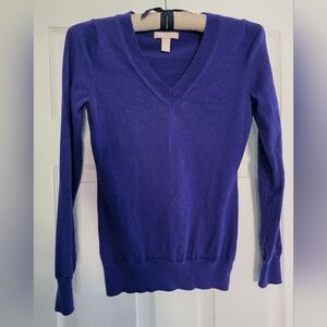Women's V-Neck Blue Sweater
